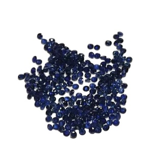 Saphir bleu naturel 2 mm rond brillant coupe pierres précieuses à facettes en vrac pour la fabrication de bijoux 3 mm de hauteur - Product Image 1
