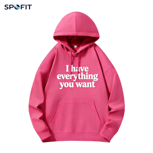Sweat à capuche en coton 450G épais, style gothique streetwear, effet délavé, imprimé en relief, hiver, haute qualité, design personnalisé - Product Image 1