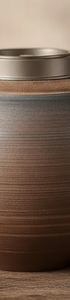 Urne funéraire en métal marron dégradé, traditionnelle et moderne, pour cendres, conteneur commémoratif, fabricant en gros, artisanal, motif botanique - Product Image 3