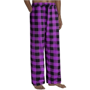 Affordable USA Flannel <b>Trouser</b> <b>Men</b> Warm Plaid Pants <b>Elastic</b> Waist Relax Fit Winter Streetwear Collection - Product Image 3