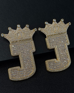 Breloque lettre J de luxe en argent plaqué or rose avec moissanite, style Hip Hop, taille baguette, clarté VVS, sertissage griffe, certifiée IGI - Product Image 5