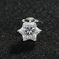 Pendentif et bague en diamant synthétique en vrac, taille étoile de David, couleur E, VVS, créé en laboratoire, couleur vive fantaisie, vente en gros