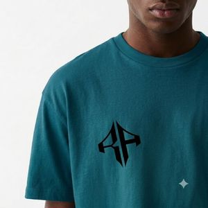 Camiseta Extra Grande de Primera Calidad para Hombre, 100% Algodón, con Logotipo Personalizado Serigrafiado, Color Azul Marino, de Secado Rápido y Cuello Redondo - Product Image 5