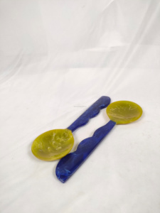 Crafting Crafts Eco Friendly Handmade Resin Salad Servers Durable Stylish Dishwasher <b>Microwave</b> Safe Custom Color Kitchen - Product Image 6