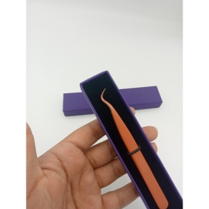 Eyelash Tweezers Straight Beauty Lash Extension <b>Tool</b> Precision Grip Stainless Steel Wholesale Equipment - Product Image 1