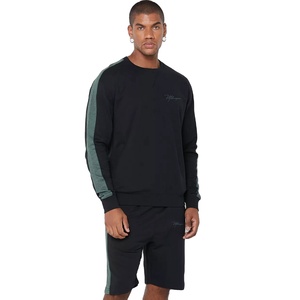 ชุดเซ็ตเสื้อฮู้ดดี้และกางเกงขาสั้นผ้าเทอร์รี่ฟลีซปักโลโก้ตามสั่งขายส่ง เสื้อผ้าสตรีทแวร์ลำลองสำหรับผู้ชาย ฤดูใบไม้ร่วง - Product Image 5