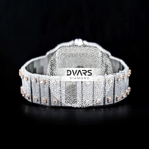 Reloj de Pulsera Automático de Primera Calidad, Color D, VVS1, Diamante Moissanite, Acero Inoxidable, Cristal de Zafiro, Reloj Ejecutivo de Lujo Premium - Product Image 4