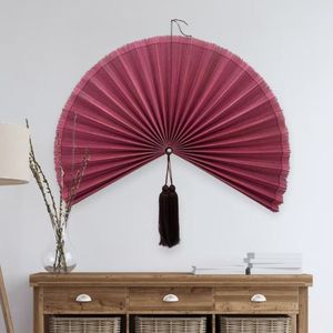 Ventilador de Pared de Bambú Rosa Más Vendido – Decoración Boho Ecológica Hecha a Mano por King Craft Viet Supplier - Product Image 2