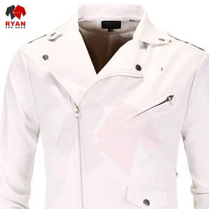 แจ็คเก็ตหนังผู้ชาย แบรนด์สั่งทำพิเศษ หนังแท้ สีพื้น สไตล์โดดเด่น รับผลิตแบบ OEM ODM - Product Image 2