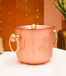 Seau à glace en cuivre martelé, vente chaude, réutilisable, personnalisé, à double paroi isolée, prix imbattable - Product Image 1