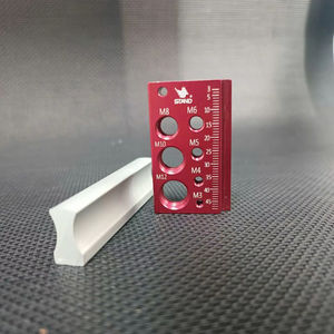 Comprobador de roscas de aluminio de 28 puntas – Medidor identificador de tamaño de tuercas y tornillos métricos, roscas a derecha - Product Image 1