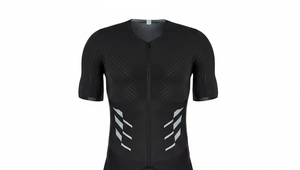 Ensemble de cyclisme unisexe en polyester 100% à séchage rapide avec impression numérique |   Ensemble de cyclisme respirant 2 pièces (maillot et short) avec logo personnalisé – Vente en gros - Product Image 3