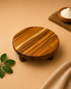 <b>Wooden</b> Chakla Belan Round Rolling Board and <b>Wooden</b> Rolling Pin for Roti Chapati Dough Making - Product Image 6