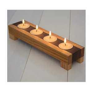 Set of 2 Natural Wood Star Candle Holder Hexagonal Timber <b>Tealight</b> Stand for Festival Table Centerpiece Skies Trader 2026 - Product Image 5
