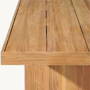 Mesa de madera de teca en oferta, ideal para cenar en el jardín para grandes eventos, con un estilo moderno y resistente a la intemperie. - Product Image 4