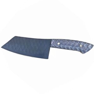 Couteaux à découper professionnels traditionnels avec lame de coupe rectangulaire large, manche en bois durable et étui en cuir pour la viande - Product Image 3
