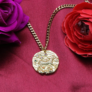 Collar con Colgante del Zodiaco en Plata de Ley 925 Chapado en Oro, con Circonitas Incrustadas, Cadena con Moneda, Joyería para Regalo de Aniversario - Product Image 5