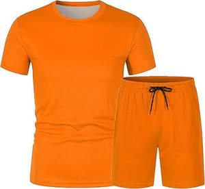 Ensemble de survêtement décontracté 2 pièces pour homme : T-shirt de sport et short de jogging en maille mi-longueur pour l'automne - Product Image 4