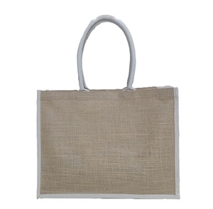 Sac fourre-tout en toile de jute réutilisable avec logo personnalisé, sac publicitaire de mode, sac en toile de jute écologique, design unique, sac promotionnel pour les courses - Product Image 1