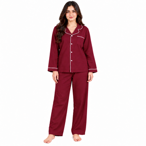 Ensemble de pyjama boutonné pour femme, vêtements de nuit doux et confortables, vêtements de détente, vêtements de maison, vente en gros, fabricant sur mesure - Product Image 6