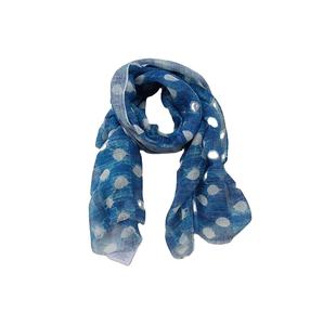Meilleures ventes de foulards longs en lin modal 100% pour femmes de créateur Logo personnalisé et texture douce de couleur avec style pointillé imprimé numériquement - Product Image 3
