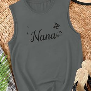 Butterflies Nana cursive Design Chaleco casual para mujer - Product Image 2
