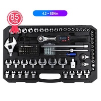 Jeu de clés dynamométriques numériques interchangeables de précision 85 pièces 9x12mm en acier allié CR-V pour réparation industrielle/DIY facile