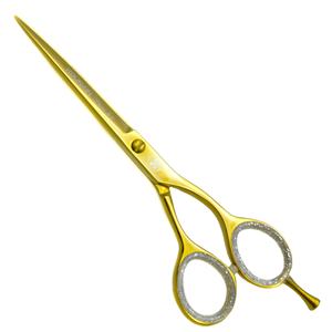 Ciseaux amincissants professionnels de coupe de cheveux de barbier d'acier inoxydable de SS 420 enduits d'or noir pour l'usage de beauté - Product Image 6