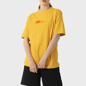 Camisetas Extra Grandes 100% Algodón con Cuello Redondo para Mujer, Camiseta Informal Transpirable de Punto Personalizada para Mujer, Cuello Redondo, Manga Corta - Product Image 4