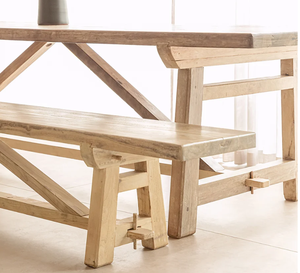 Banco de Madera Rústico para Exteriores, Muebles de Comedor para Patio, Diseño Moderno, Construcción Duradera - Product Image 2
