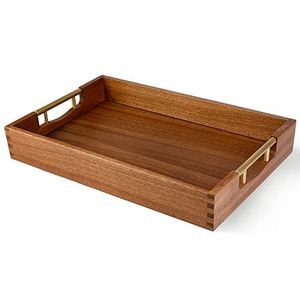 High Quality Modern Acacia Wood Eco-Friendly Polished Custom Serving <b>Tray</b> for Restaurants Hotels Weddings Food Decor - Product Image 4