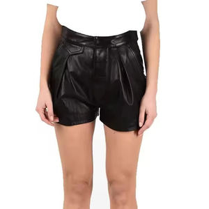 Nouveau design, faible MOQ, short en cuir entièrement personnalisé, fabriqué professionnellement, short de motard pour femmes, taille plus disponible - Product Image 3