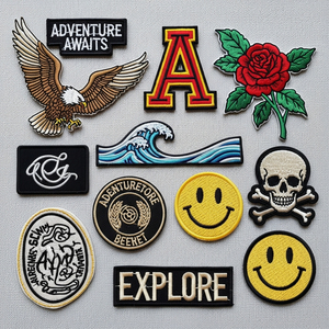 Patch brodé personnalisé, cercle à coudre, applique en feutre non tissé avec logo pour la décoration de vêtements - Product Image 5