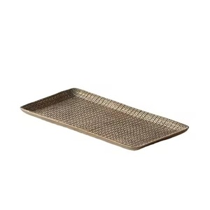 Bandeja de Metal Hecha a Mano para Chocolate, Bandeja de Acero Inoxidable para Servir Postres, Plato para Exhibir Dulces, Uso en Cocina y Comedor - Product Image 2