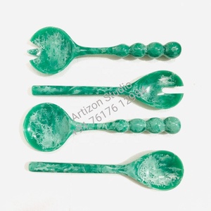 Artizon Studio Customized Size Resin <b>Salad</b> <b>Tools</b> 2-Piece Servers Set High Quality Handmade Polished Finish - Product Image 5