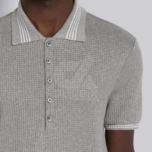 Chemise d'été 2026 pour homme, style Hip Hop européen et américain, 100% coton, séchage rapide, respirante, à rayures, col à revers, manches courtes, décontractée et professionnelle - Product Image 6