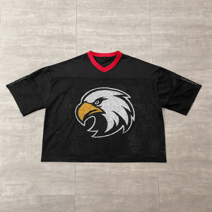 Camiseta Deportiva Corta Personalizada para Mujer, Estilo Urbano, Negra, Transpirable, con Malla, Logotipo Personalizado - Product Image 4