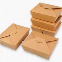 Cajas de Papel Kraft Resistentes y Portátiles Hechas en Vietnam, Tipo Carpeta, Forma Personalizable, para Empacar Alimentos, Sushi, Fideos, Hamburguesas