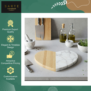 Tabla de Quesos de Madera y Mármol de Lujo Moderna, Ecológica y de Alta Calidad, Tabla para Cortar Charcutería para Uso en la Cocina - Product Image 6