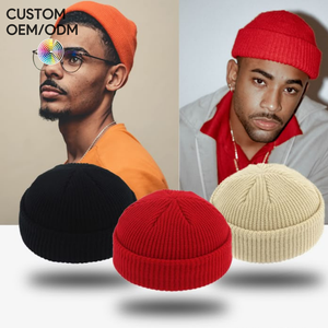 Mens everyday beanie <b>hat</b> cotton soft knit style custom logo OEM ODM support for bulk apparel brands - Product Image 5