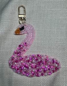 Exclusive Hand Embroidered Beaded <b>Keychain</b> Decorative Floral Key Holder with Premium Finish - Product Image 1