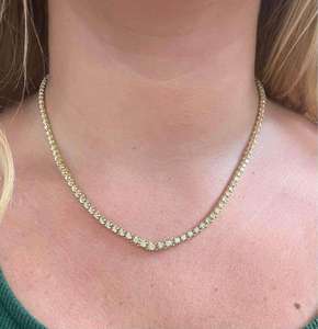 Collar de tenis de moissanita de alta calidad, pasa la prueba del diamante, cadena de joyería para bodas y fiestas, para mujeres y hombres - Product Image 3