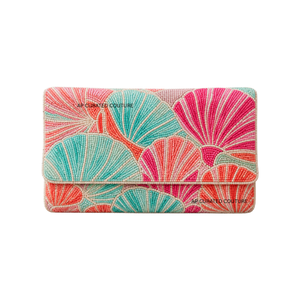 Bolsos de mano de diseñador con cuentas para mujer, diseño de estrella de mar y coral, cartera de mano con cuentas, bolsos de mano personalizados con cuentas - Product Image 3