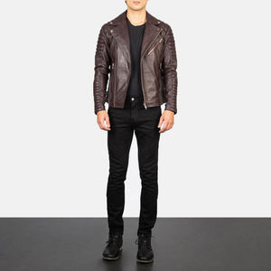 Chaqueta de Invierno de Cuero Vacuno Genuino de Alta Calidad y Nuevo Estilo para Hombre, Recién Llegada, Último Diseño, Precio Bajo - Product Image 6