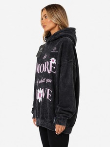 Sweat à capuche pour femme en molleton de haute qualité, effet délavé, design optimal, respirant, manches longues, sweat à capuche délavé pour femme - Product Image 3