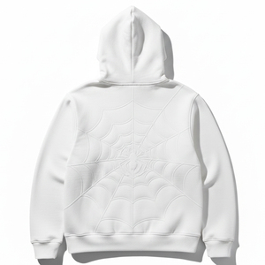 Sudadera con capucha de sublimación de telaraña de invierno en tendencia, estampado de telaraña, estilo urbano Y2K retro, sudadera polar oversize, ropa al por mayor - Product Image 3