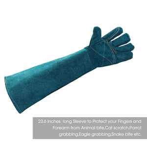<b>Long</b>-sleeved Polyethylene Heat Resistant Hand Work Safety Welder Anti-static Touchscreen 7 oz Thickness Heavy Duty <b>Gloves</b> - Product Image 5