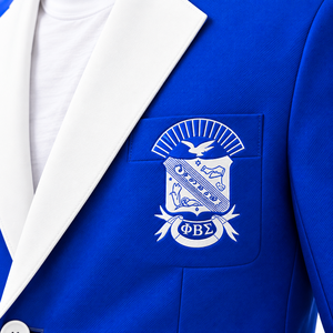 Phi Beta Sigma <b>Royal</b> <b>Blue</b> Blazer for <b>Men</b> Premium Embroidered Greek Fraternity Formal Suit <b>Jacket</b> College Ceremony Event Coat - Product Image 6