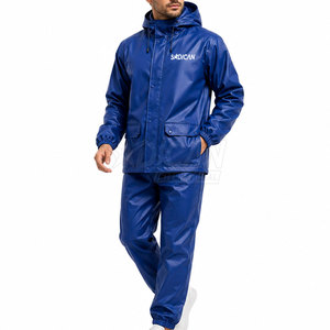 Outdoor Workwear Apparel <b>Rain</b> Suit Waterproof <b>Lightweight</b> <b>Jacket</b> And Pants Set For Fishing Camping Hiking And Travel - Product Image 3