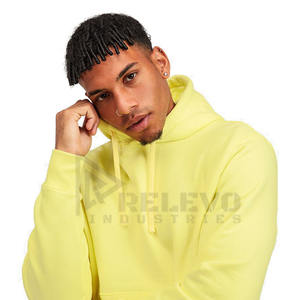 Sudadera con Capucha para Hombre, Color Amarillo, Hecha en Pakistán, 100% Algodón, Estampado Primaveral, Lavado Ácido Negro de Alta Calidad, Cómoda - Product Image 4